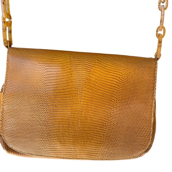 SONDRA ROBERTS VINTAGE HANDBAG Shoulder/ Crossbody w/ Tortoise Shell Chain - Picture 3 of 13